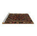 Sideview of Machine Washable Persian Brown Traditional Rug, wshtr1769brn