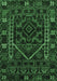 Machine Washable Persian Emerald Green Traditional Area Rugs, wshtr1769emgrn