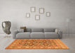 Machine Washable Persian Orange Traditional Area Rugs in a Living Room, wshtr176org