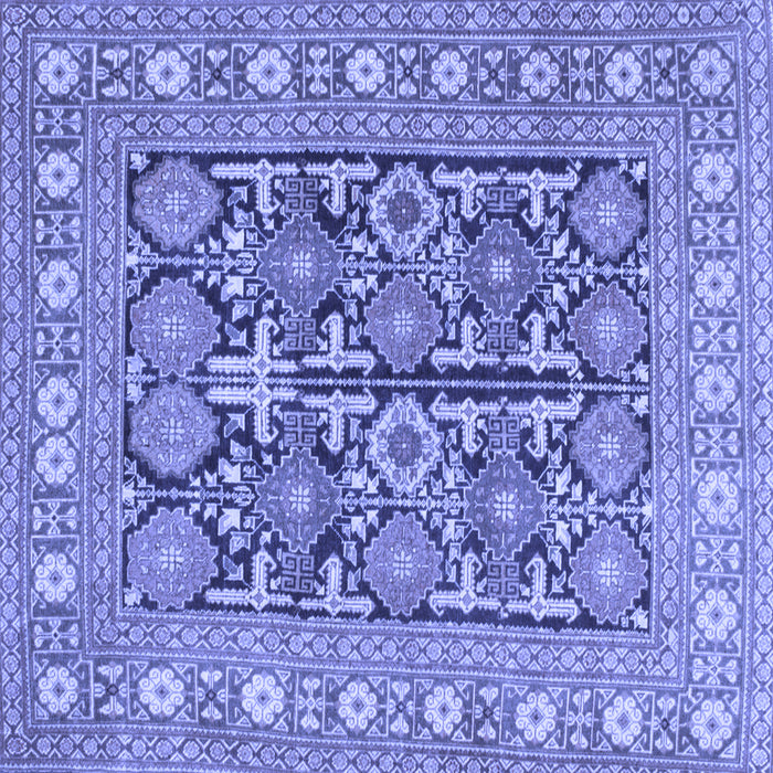 Square Persian Blue Traditional Rug, tr176blu