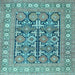 Square Persian Light Blue Traditional Rug, tr176lblu