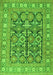 Serging Thickness of Machine Washable Persian Green Traditional Area Rugs, wshtr176grn