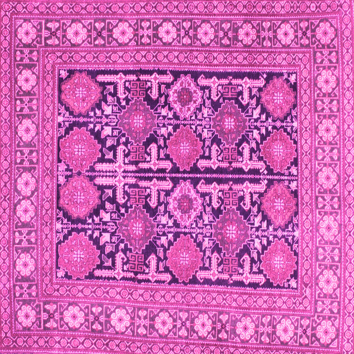 Square Persian Pink Traditional Rug, tr176pnk