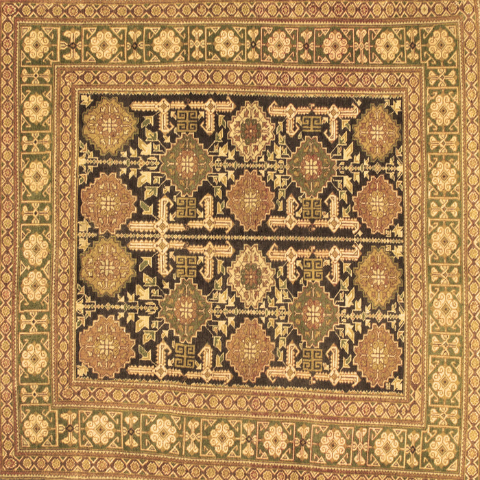 Square Persian Brown Traditional Rug, tr176brn
