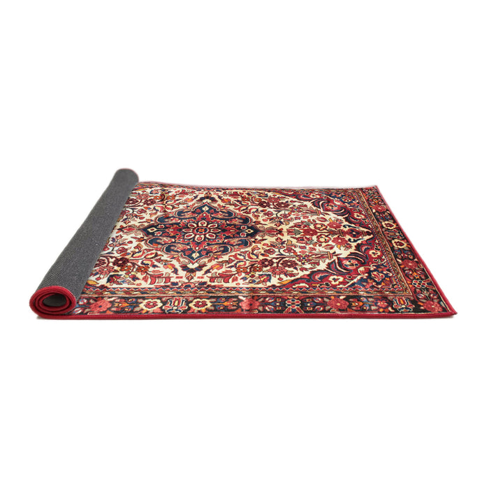 Sideview of Traditional Fire Brick Red Persian Rug, tr177