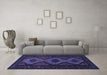 Machine Washable Persian Blue Traditional Rug in a Living Room, wshtr1770blu