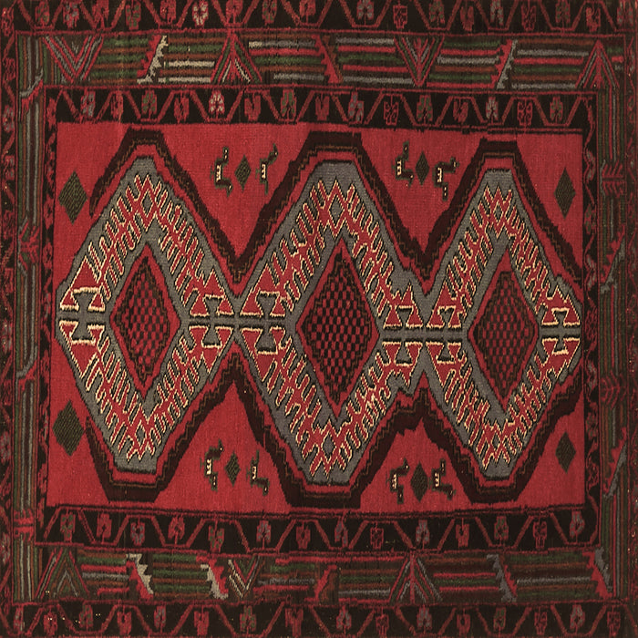 Square Persian Brown Traditional Rug, tr1770brn