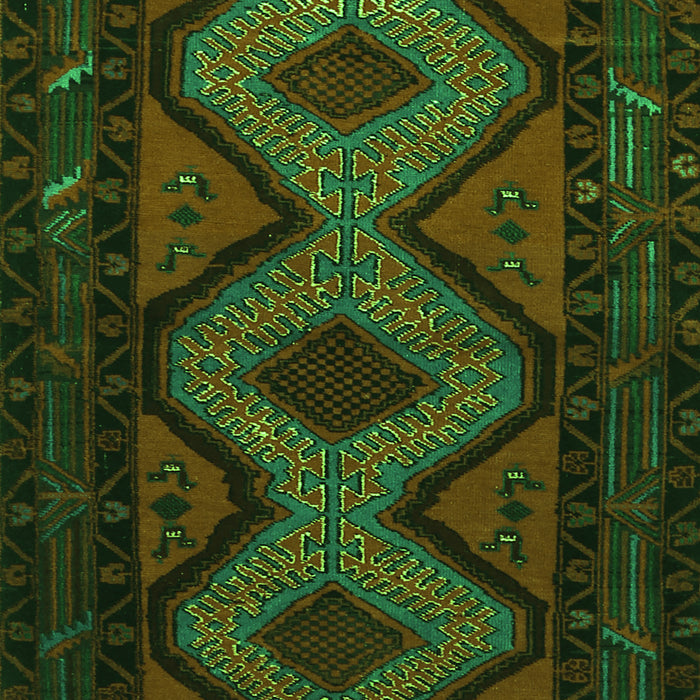 Serging Thickness of Machine Washable Persian Green Traditional Area Rugs, wshtr1770grn