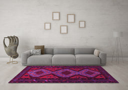 Machine Washable Persian Pink Traditional Rug in a Living Room, wshtr1770pnk