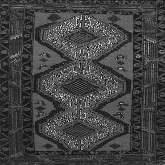 Round Machine Washable Persian Gray Traditional Rug, wshtr1770gry