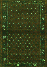 Southwestern Green Country Rug, tr1771grn