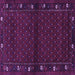 Square Machine Washable Southwestern Purple Country Area Rugs, wshtr1771pur
