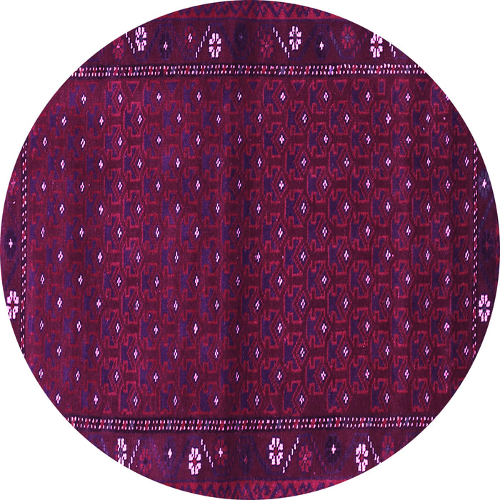 Round Southwestern Pink Country Rug, tr1771pnk