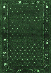 Southwestern Emerald Green Country Rug, tr1771emgrn