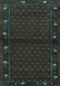 Southwestern Turquoise Country Rug, tr1771turq