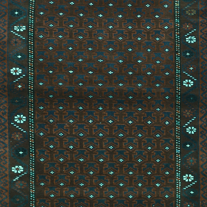 Southwestern Turquoise Country Rug, tr1771turq