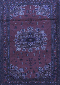 Medallion Blue Traditional Rug, tr1772blu