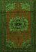 Medallion Green Traditional Rug, tr1772grn