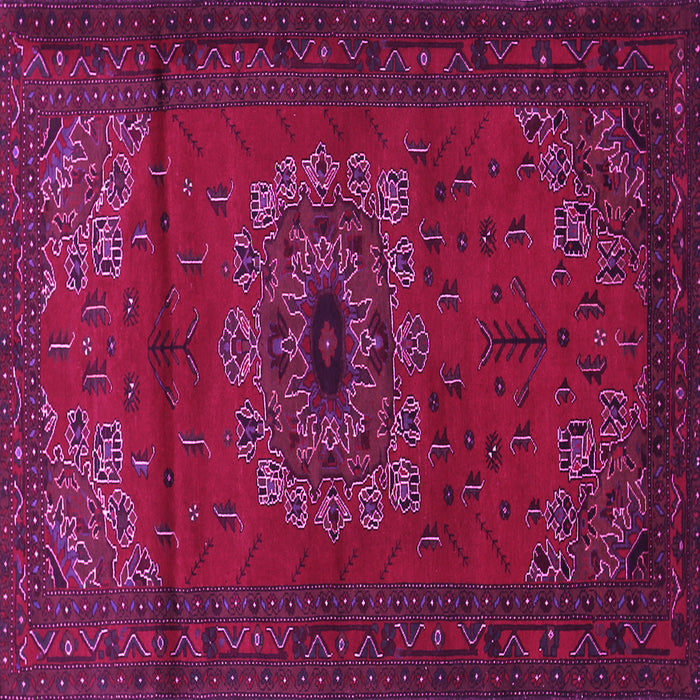 Square Medallion Pink Traditional Rug, tr1772pnk