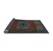 Sideview of Medallion Light Blue Traditional Rug, tr1772lblu