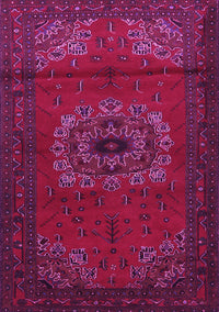 Medallion Pink Traditional Rug, tr1772pnk