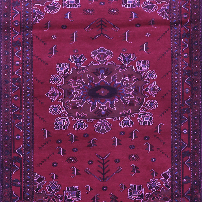 Medallion Purple Traditional Rug, tr1772pur
