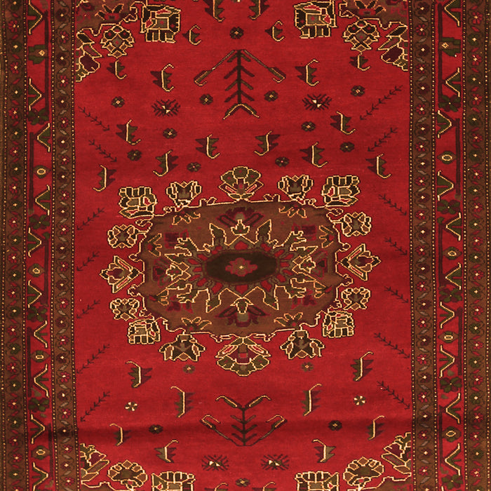 Medallion Orange Traditional Rug, tr1772org