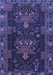 Machine Washable Persian Blue Traditional Rug, wshtr1773blu