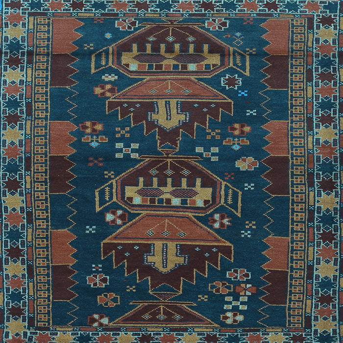Square Persian Light Blue Traditional Rug, tr1773lblu