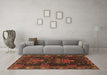 Machine Washable Persian Brown Traditional Rug in a Living Room,, wshtr1773brn