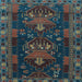 Square Machine Washable Persian Light Blue Traditional Rug, wshtr1773lblu