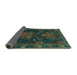 Sideview of Persian Turquoise Traditional Rug, tr1773turq