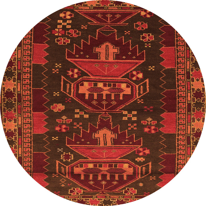 Square Persian Orange Traditional Rug, tr1773org