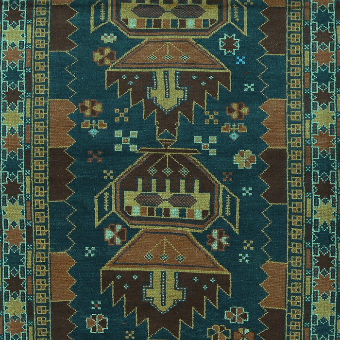 Machine Washable Persian Turquoise Traditional Area Rugs, wshtr1773turq