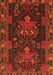 Serging Thickness of Machine Washable Persian Orange Traditional Area Rugs, wshtr1773org