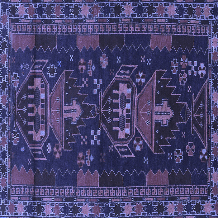 Square Persian Blue Traditional Rug, tr1773blu