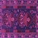 Square Persian Purple Traditional Rug, tr1773pur