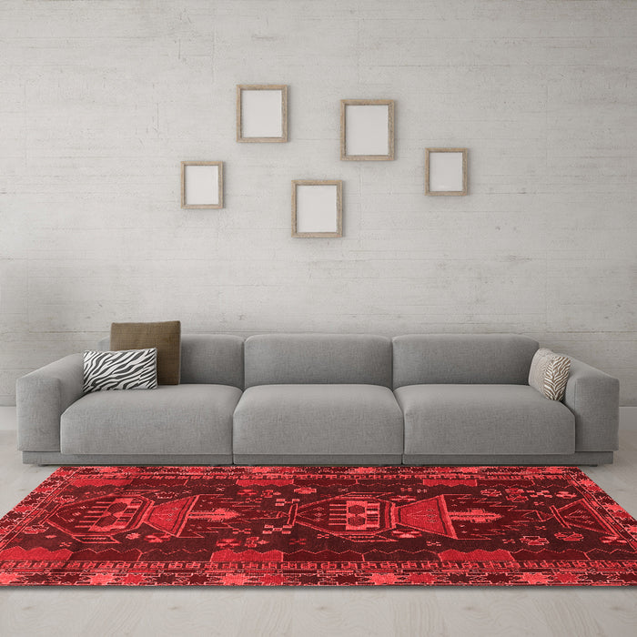 Traditional Red Washable Rugs