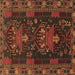 Square Persian Brown Traditional Rug, tr1773brn