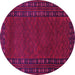 Round Southwestern Pink Country Rug, tr1774pnk