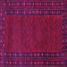 Square Machine Washable Southwestern Pink Country Rug, wshtr1774pnk