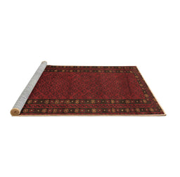 Sideview of Machine Washable Southwestern Brown Country Rug, wshtr1774brn