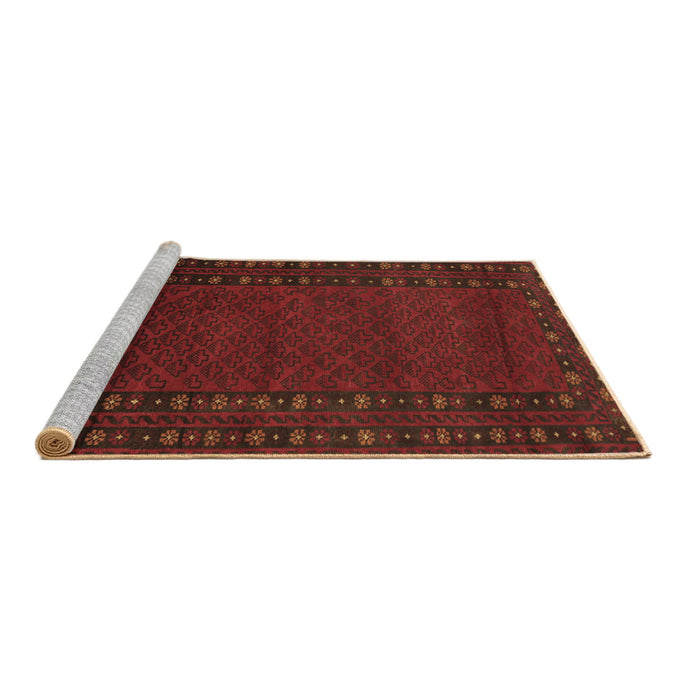 Sideview of Machine Washable Southwestern Brown Country Rug, wshtr1774brn