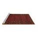 Sideview of Machine Washable Southwestern Brown Country Rug, wshtr1774brn