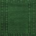 Square Machine Washable Southwestern Emerald Green Country Area Rugs, wshtr1774emgrn