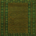 Round Machine Washable Southwestern Green Country Area Rugs, wshtr1774grn