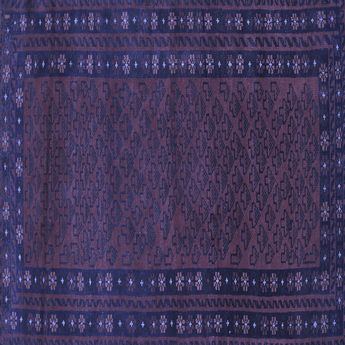 Square Machine Washable Southwestern Blue Country Rug, wshtr1774blu
