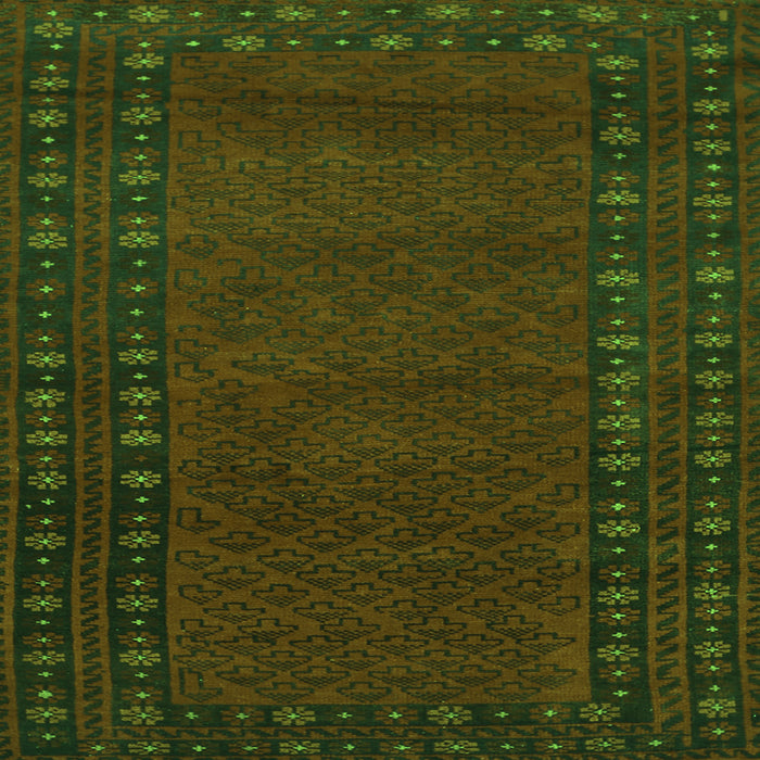 Serging Thickness of Southwestern Green Country Rug, tr1774grn