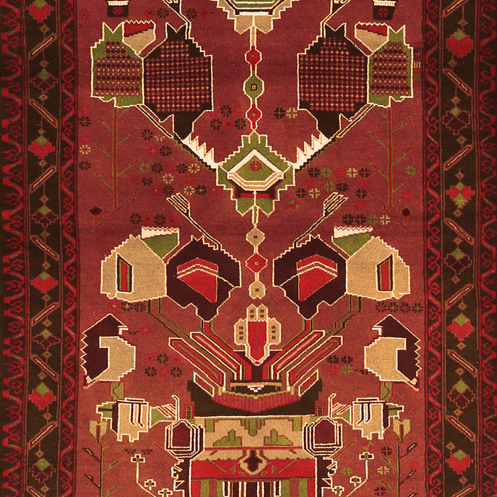 Serging Thickness of Machine Washable Persian Orange Traditional Area Rugs, wshtr1775org