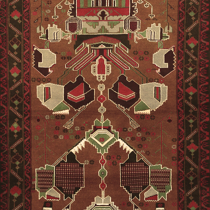 Machine Washable Persian Brown Traditional Rug, wshtr1775brn